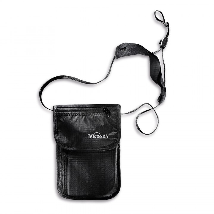 Дорожный кошелек-карман на шею для денег и документов Tatonka Skin Folded Neck Pouch (Black)