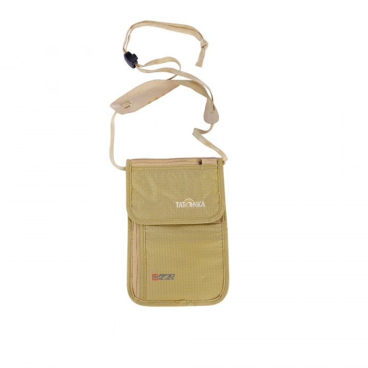 Дорожный кошелек-карман на шею для денег и документов Tatonka Skin Neck Pouch RFID B (Natural)