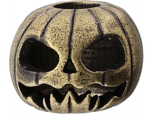 Бусина для паракорда Тыква-череп из латуни