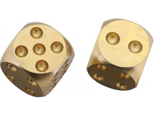 Набор из двух латунных игральных костей Coeburn Tool (большие)