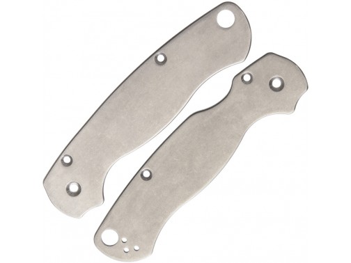 Сменные накладки для ножей Spyderco Para Military 2 Flytanium Classic (Titanium Stonewash)