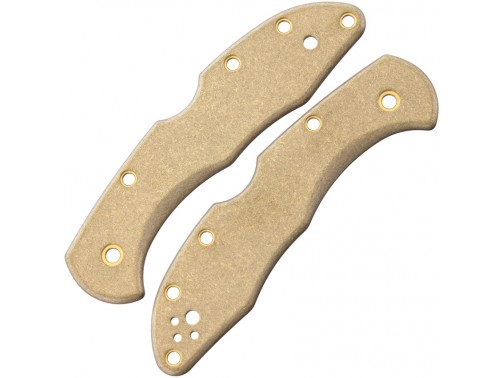 Сменные накладки для ножей Spyderco Delica Flytanium Classic (Brass Stonewash)