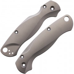 Сменные накладки для ножей Spyderco Para Military 2 Flytanium Lotus (Titanium Blasted)
