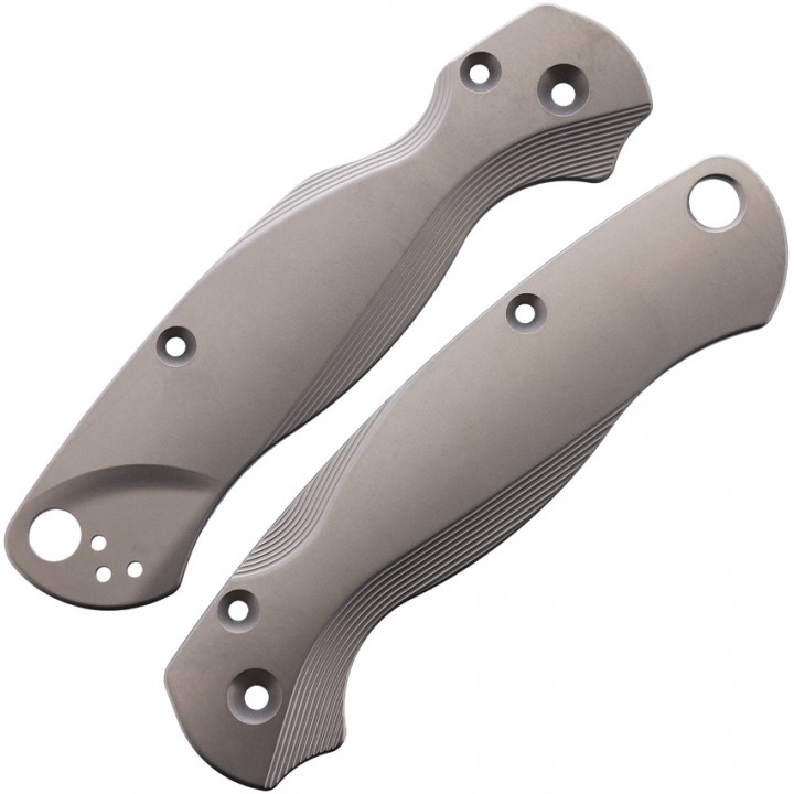 Сменные накладки для ножей Spyderco Para Military 2 Flytanium Lotus (Titanium Blasted)