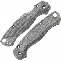 Сменные накладки для ножей Spyderco Para Military 2 Flytanium Lotus (Micarta Black Canvas)