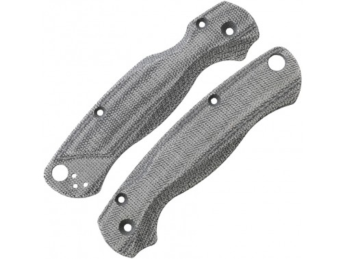 Сменные накладки для ножей Spyderco Para Military 2 Flytanium Lotus (Micarta Black Canvas)