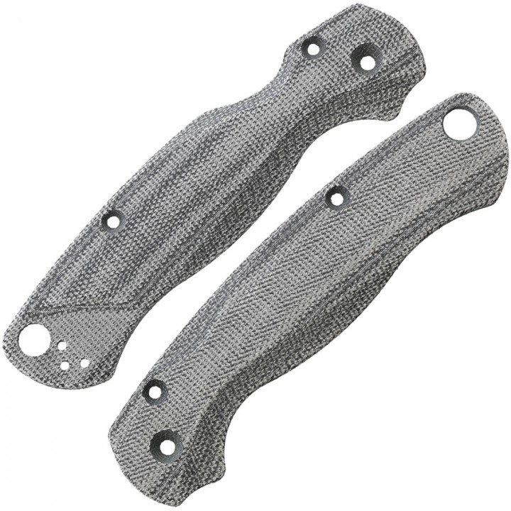 Сменные накладки для ножей Spyderco Para Military 2 Flytanium Lotus (Micarta Black Canvas)