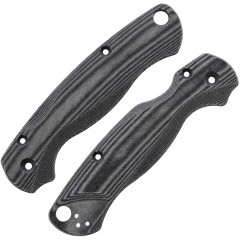 Сменные накладки для ножей Spyderco Para Military 2 Flytanium Lotus (Micarta Black Linen)