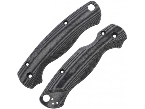 Сменные накладки для ножей Spyderco Para Military 2 Flytanium Lotus (Micarta Black Linen)