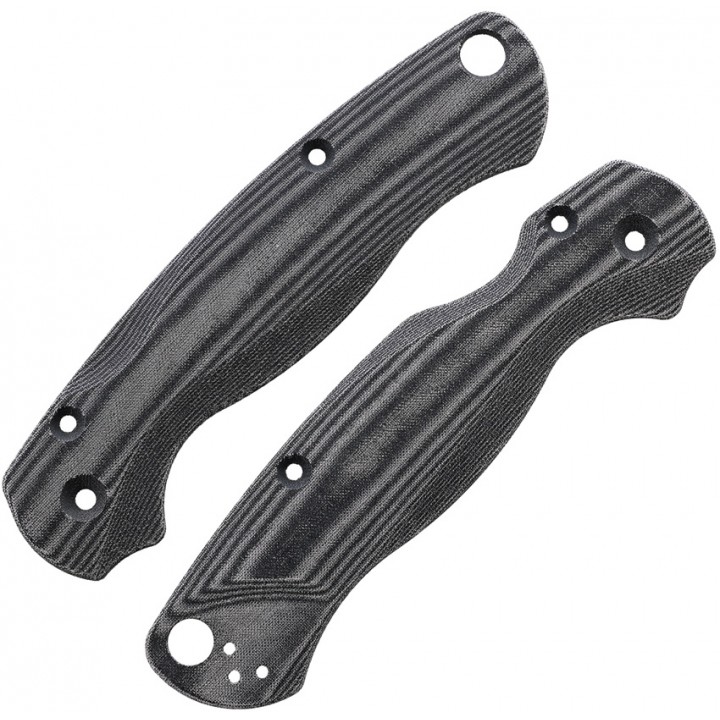 Сменные накладки для ножей Spyderco Para Military 2 Flytanium Lotus (Micarta Black Linen)