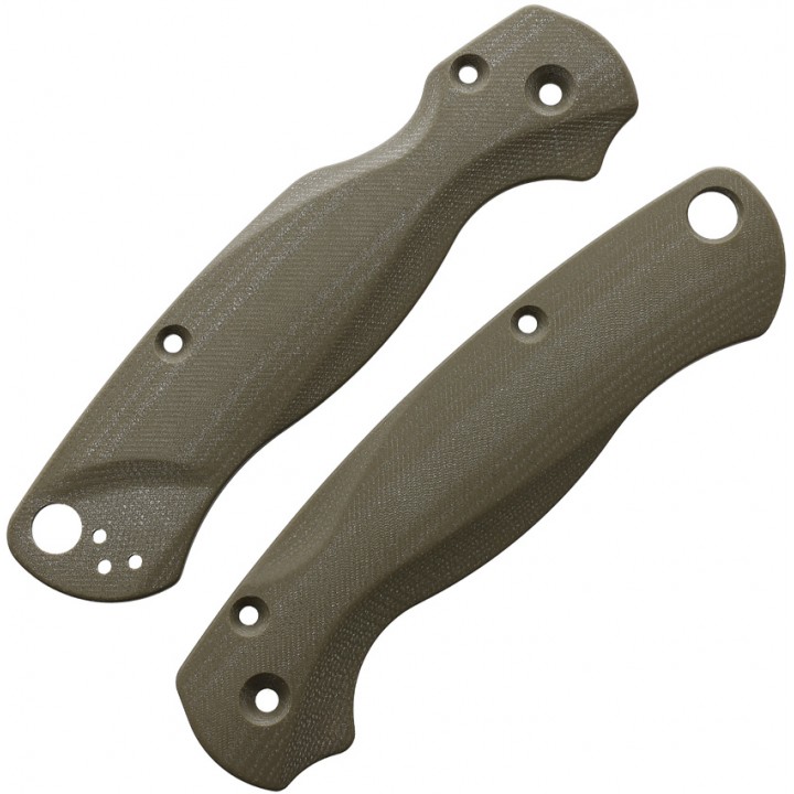 Сменные накладки для ножей Spyderco Para Military 2 Flytanium Lotus (G-10 OD Green)