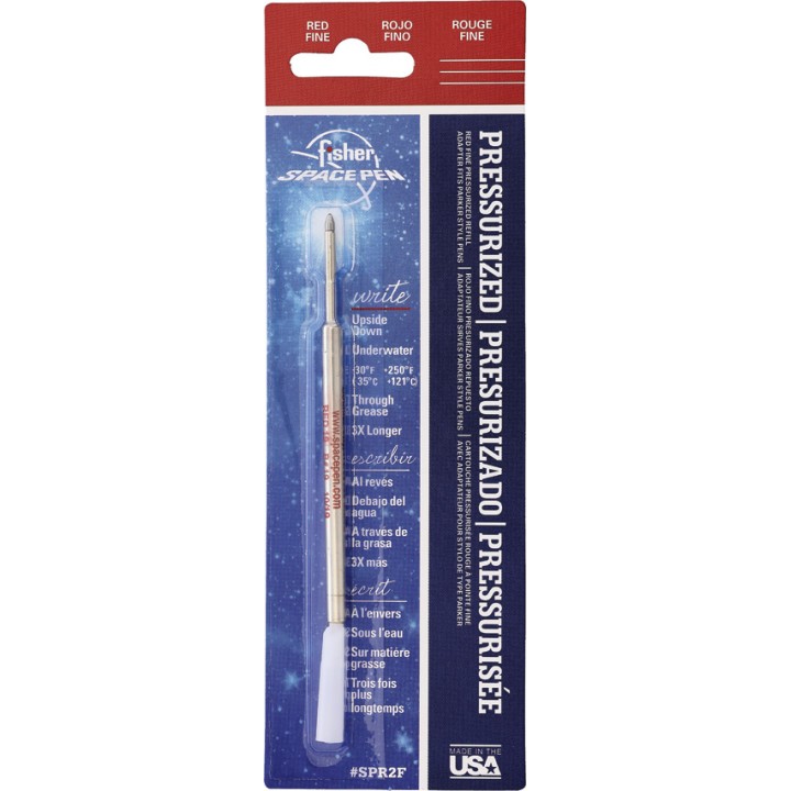 Сменный космический шариковый стержень для ручек Parker и Fisher Space Pen PR (Red Fine)