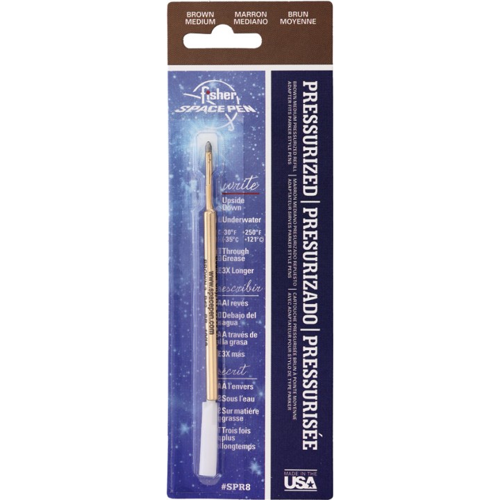 Сменный космический шариковый стержень для ручек Parker и Fisher Space Pen PR (Brown Medium)