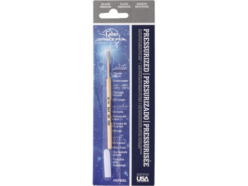 Сменный космический шариковый стержень для ручек Parker и Fisher Space Pen PR (Silver Medium)