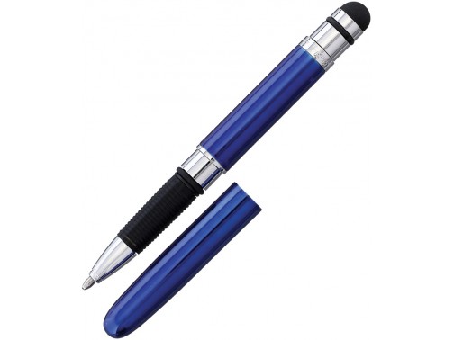 Космическая шариковая ручка с упором для письма и стилусом Fisher Space Pen Bullet (Lacquered Blue)