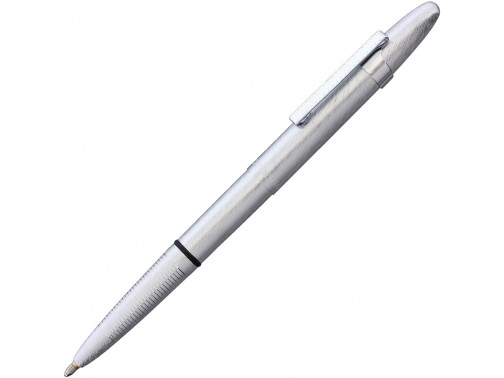 Космическая шариковая ручка с клипсой Fisher Space Pen Bullet (Brushed Chrome)