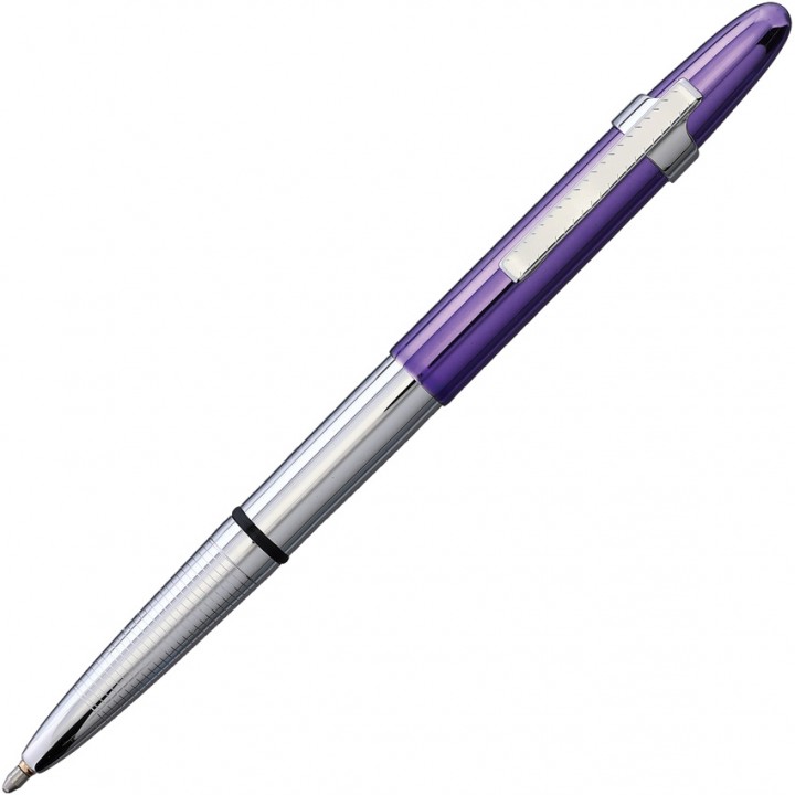 Космическая шариковая ручка с клипсой Fisher Space Pen Bullet (Purple Haze/Chrome)