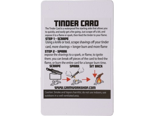 Карточка-мультитул для выживания Grim Workshop Quick Start Tinder Card