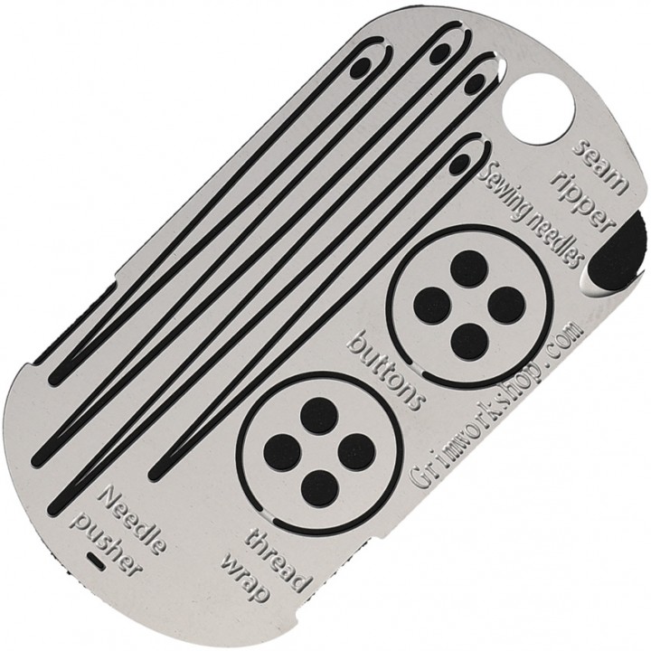 Армейский жетон-мультитул для выживания Grim Workshop Sewing Kit Dog Tag