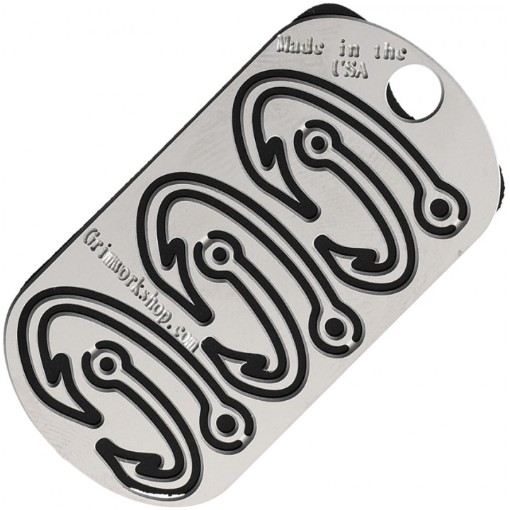 Армейский жетон-мультитул для выживания Grim Workshop Fishing Hook Dog Tag