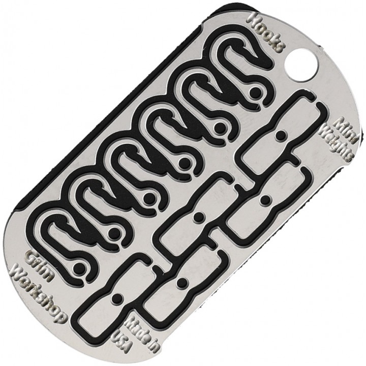 Армейский жетон-мультитул для выживания Grim Workshop Mini Hook Dog Tag