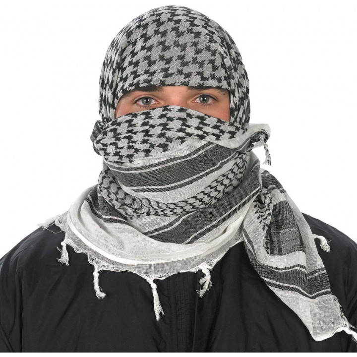 Тактический шемаг (куфия/арафатка) Camcon Shemagh (White/Black)