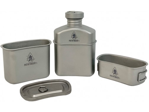 Туристический титановый набор для приготовления еды Pathfinder Titanium Canteen Cooking Kit