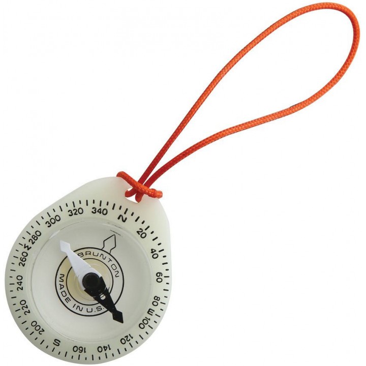 Мини компас для путешествий и туризма святящийся в темноте Brunton Tag-Along 9041 Glow Compass