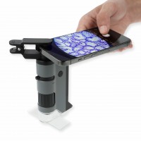 Карманный микроскоп с подсветкой и клипсой для смартфона Carson MicroFlip 100x-250x