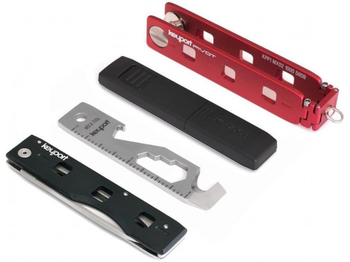Органайзер для ключей с мультитулом, ножом и фонарем Keyport Pivot 1.0 Outdoor Bundle (красный)