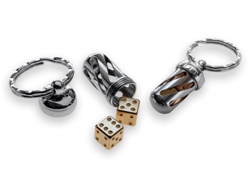 Брелок-подвеска игральные кости из латуни lionSTEEL Acorn Dice - Brass