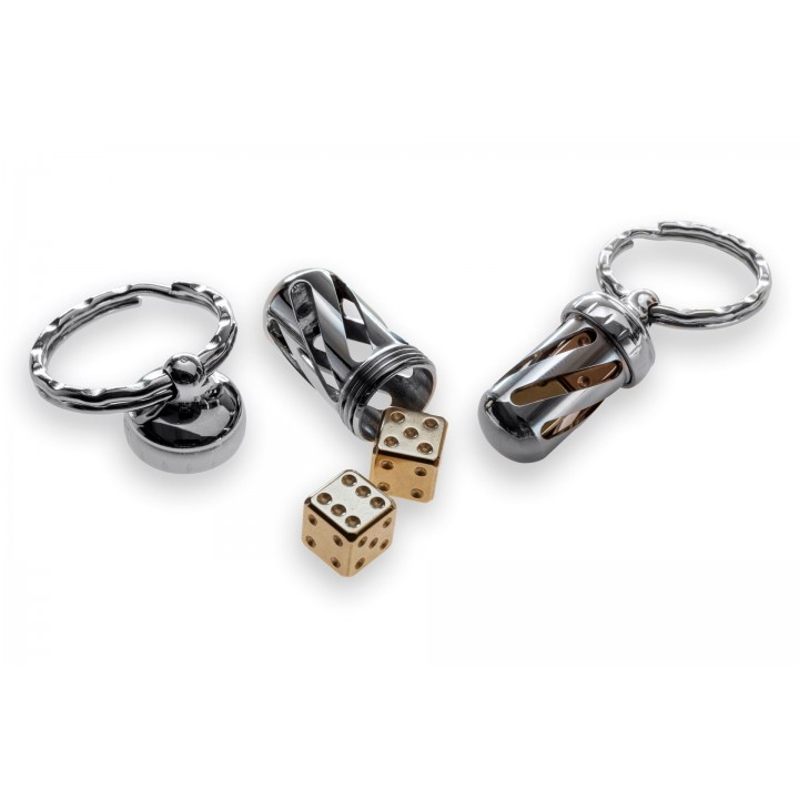 Брелок-подвеска игральные кости из латуни lionSTEEL Acorn Dice - Brass