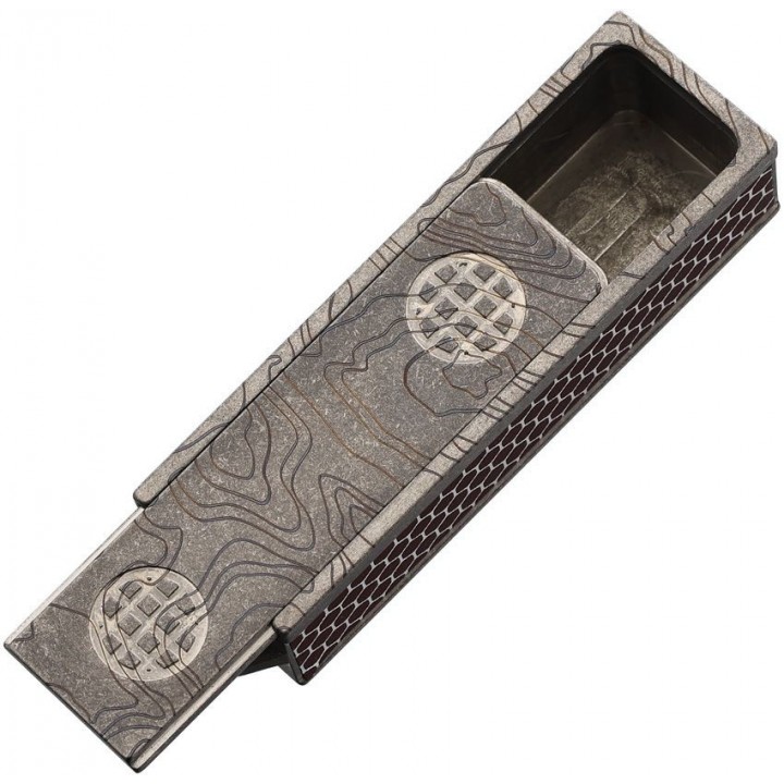Титановый спичечный коробок Maratac Titanium Match Slide Box With Loop