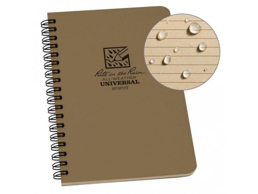Всепогодная непромокаемая тетрадь на спирали Rite in the Rain № 973T