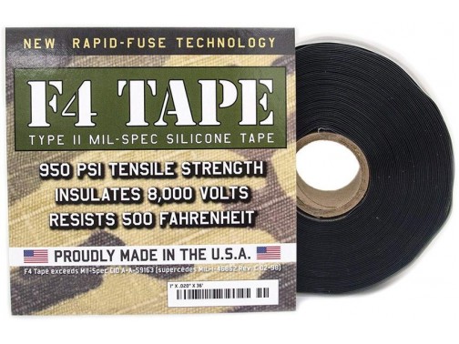 Армейская силиконовая изолента Rescue Tape Premium F4 Mil-Spec (черный)