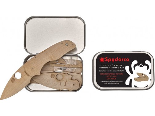 Набор для сборки деревянного ножа Spyderco Wooden Kit Lil' Native WDKIT2