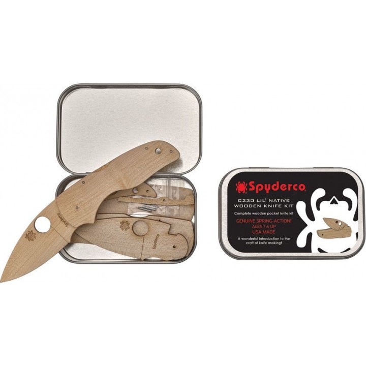 Набор для сборки деревянного ножа Spyderco Wooden Kit Lil' Native WDKIT2