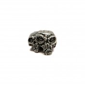Бусина для темляка из паракорда Schmuckatelli Co. Gemini Twins Skull Bead (олово) — основное фото