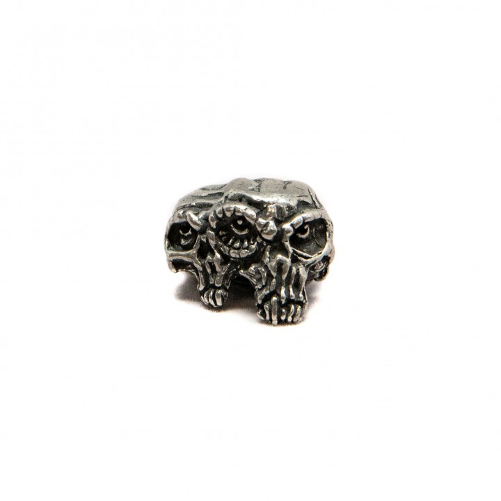 Бусина для темляка из паракорда Schmuckatelli Co. Gemini Twins Skull Bead (олово)