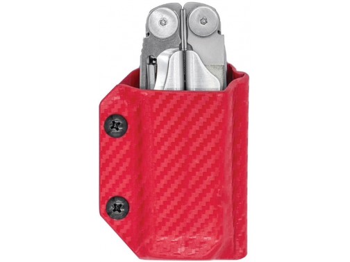 Чехол для мультитула Leatherman Wave из кайдекса Clip & Carry (Red CF)