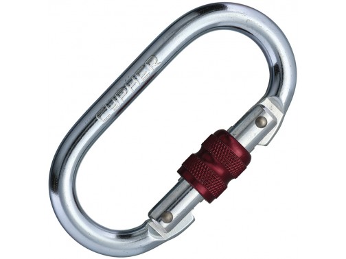 Классический карабин для альпинизма с винтовой муфтой Cypher Classic Steel Oval Screw Gate