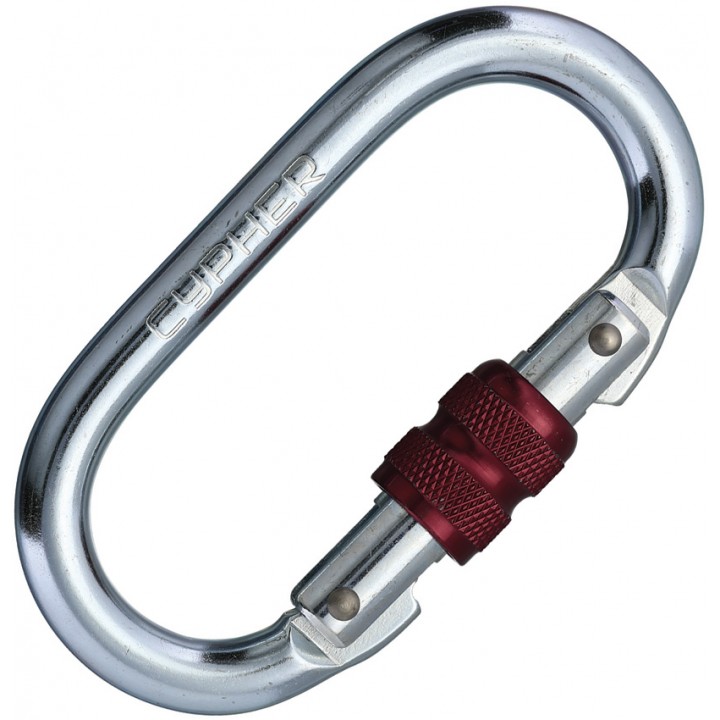 Классический карабин для альпинизма с винтовой муфтой Cypher Classic Steel Oval Screw Gate