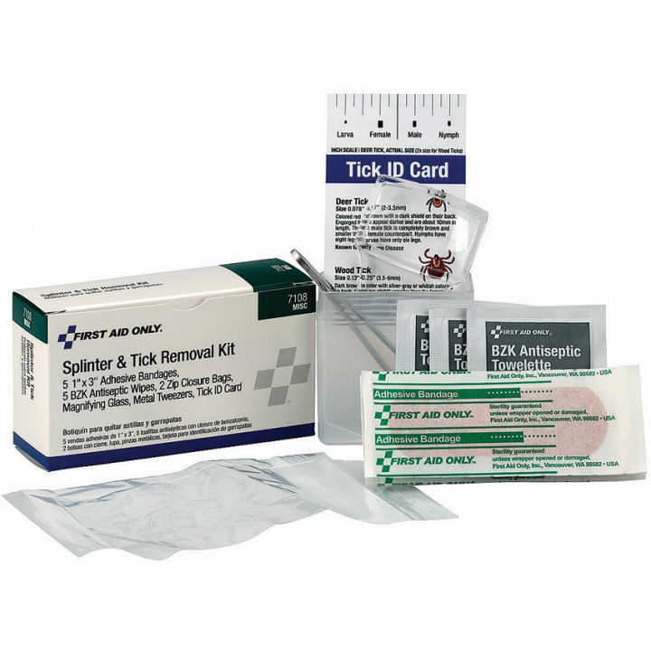 Набор для удаления клещей и заноз First Aid Only Splinter &amp; Tick Removal Kit