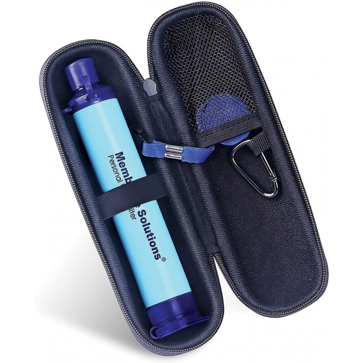 Туристический фильтр для питьевой воды с чехлом Membrane Solutions Water Filter Straw (Blue)