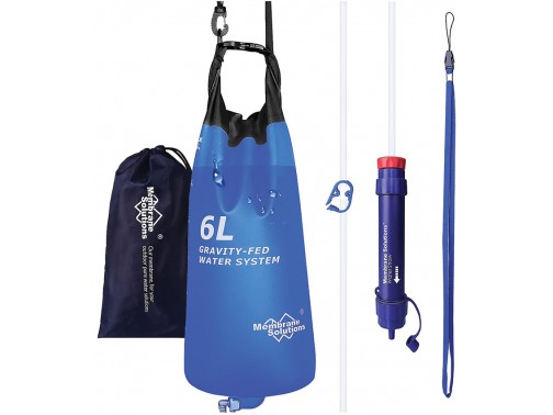 Туристический фильтр с мешком для сбора питьевой воды Membrane Solutions Gravity Water Filter Bag 6L