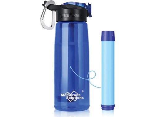 Туристическая бутылка с фильтром для питьевой воды Membrane Solutions Water Filter Bottle (Blue)