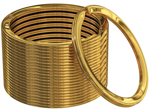 Набор металлических колец для ключей Silipac Metal Split Key Rings (Gold)