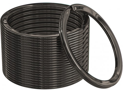 Набор металлических колец для ключей Silipac Metal Split Key Rings (Gunmetal)