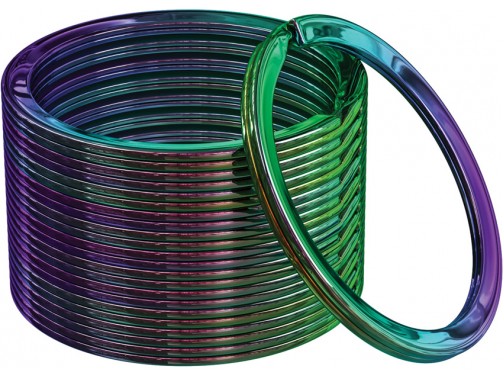Набор металлических колец для ключей Silipac Metal Split Key Rings (Rainbow)