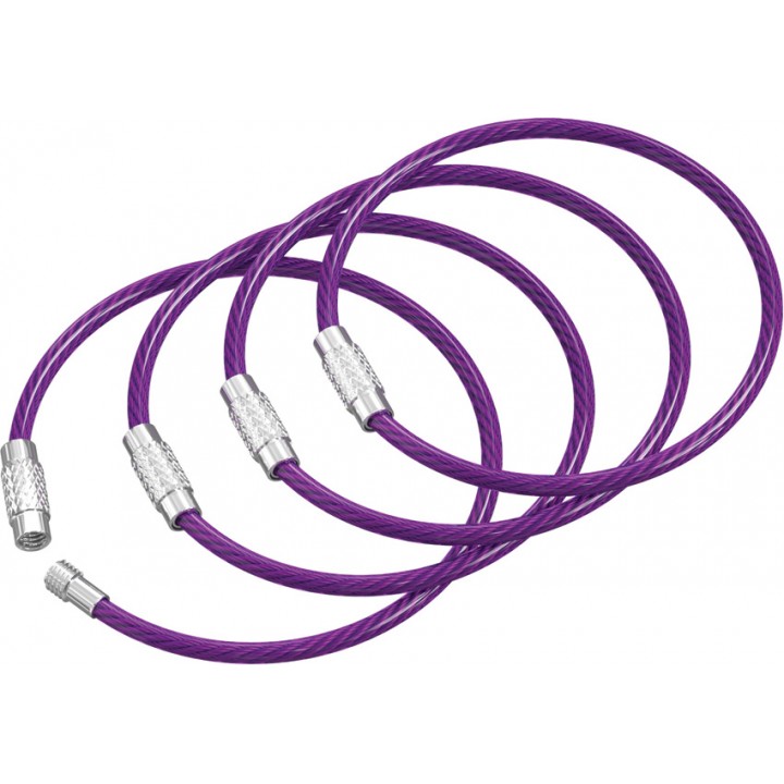 Кольцо-карабин для ключей с винтовым замком Silipac Twist Lock Cable Ring Carabiner (Puple)